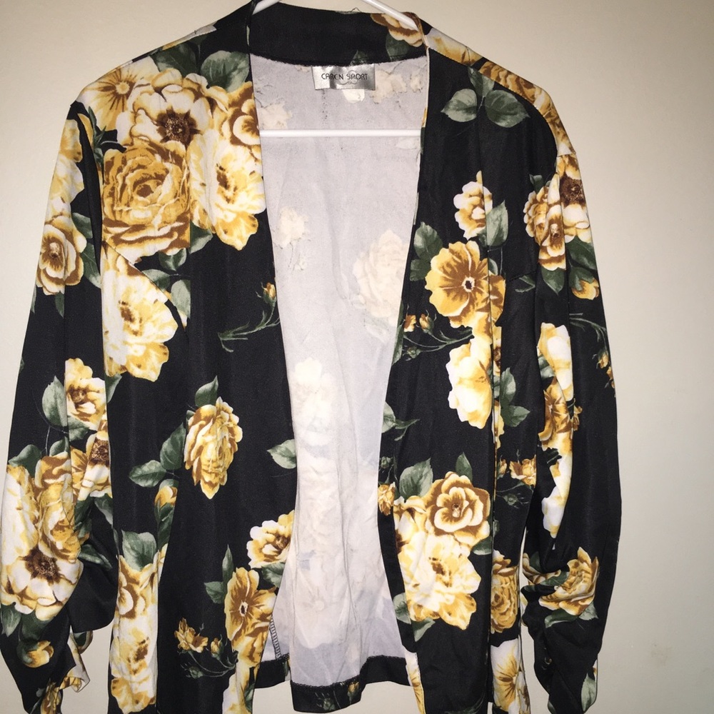 WORN ONCE!!!! GORGEOUS FLORAL PRINT JACKET